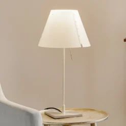 Luceplan Costanzina lámpara de mesa aluminio, blanco