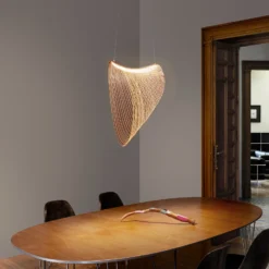Luceplan Illan lámpara colgante LED madera Ø80cm