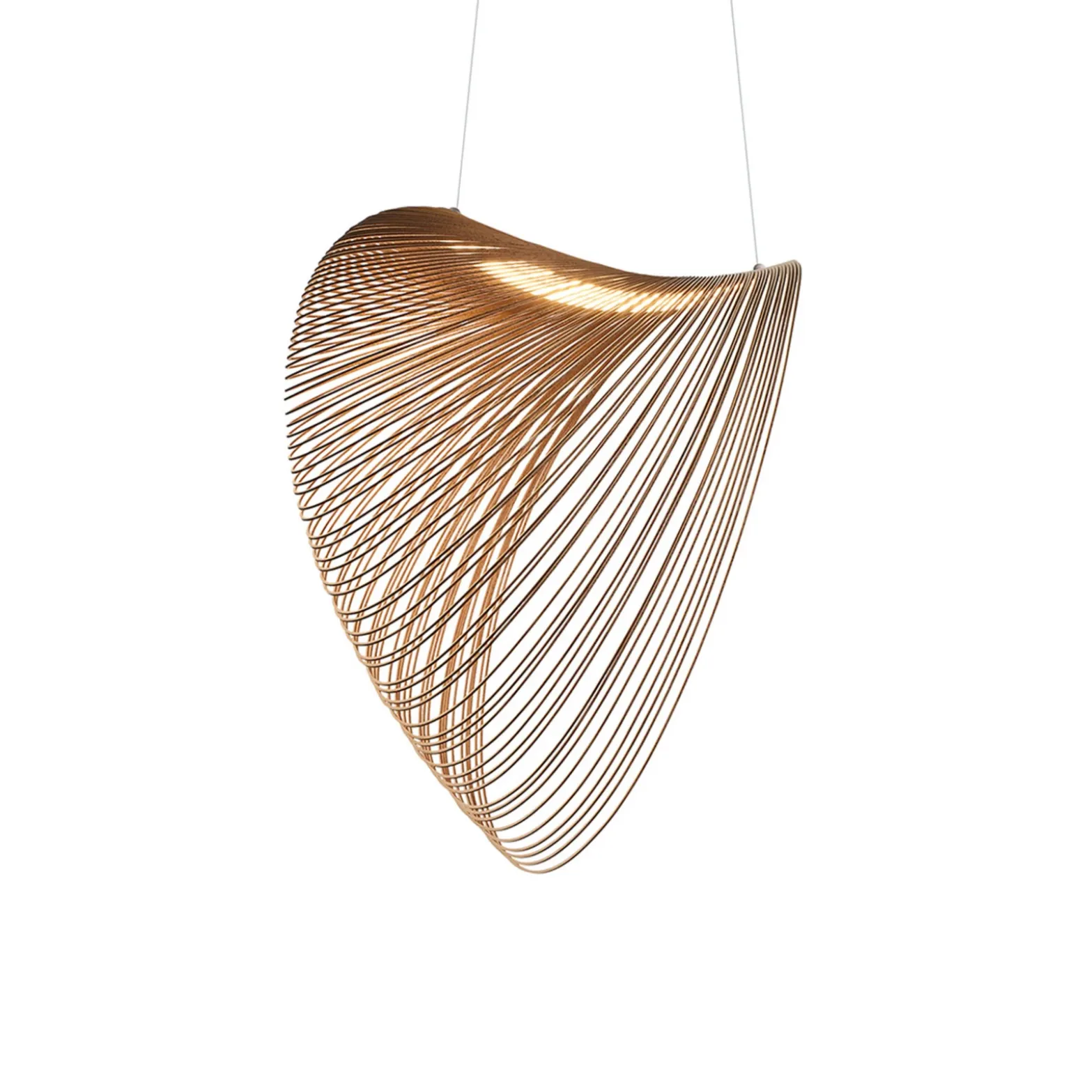 Luceplan Illan lámpara colgante LED madera Ø80cm