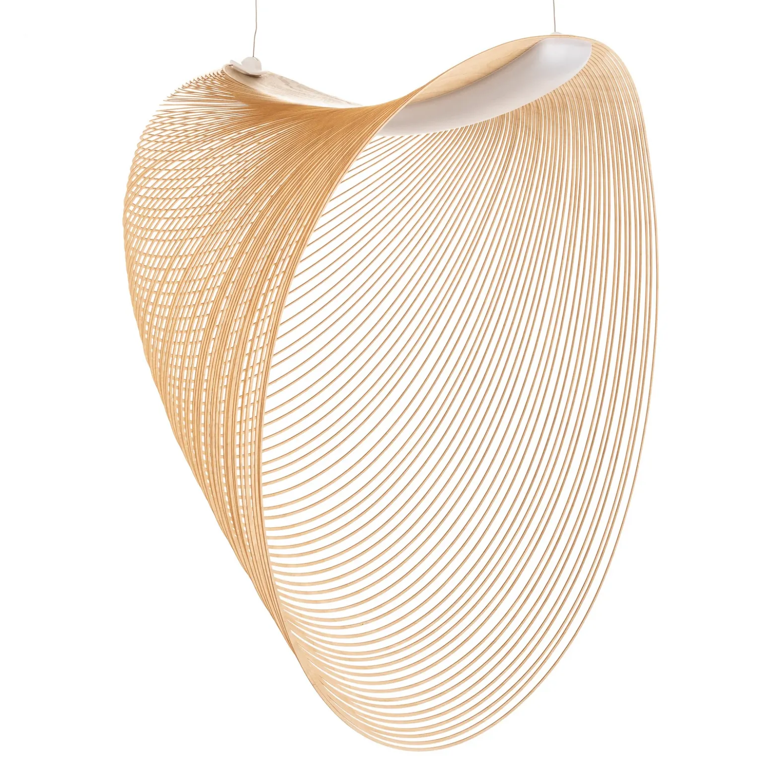 Luceplan Illan Lámpara colgante LED de madera atenuable Ø 60 cm