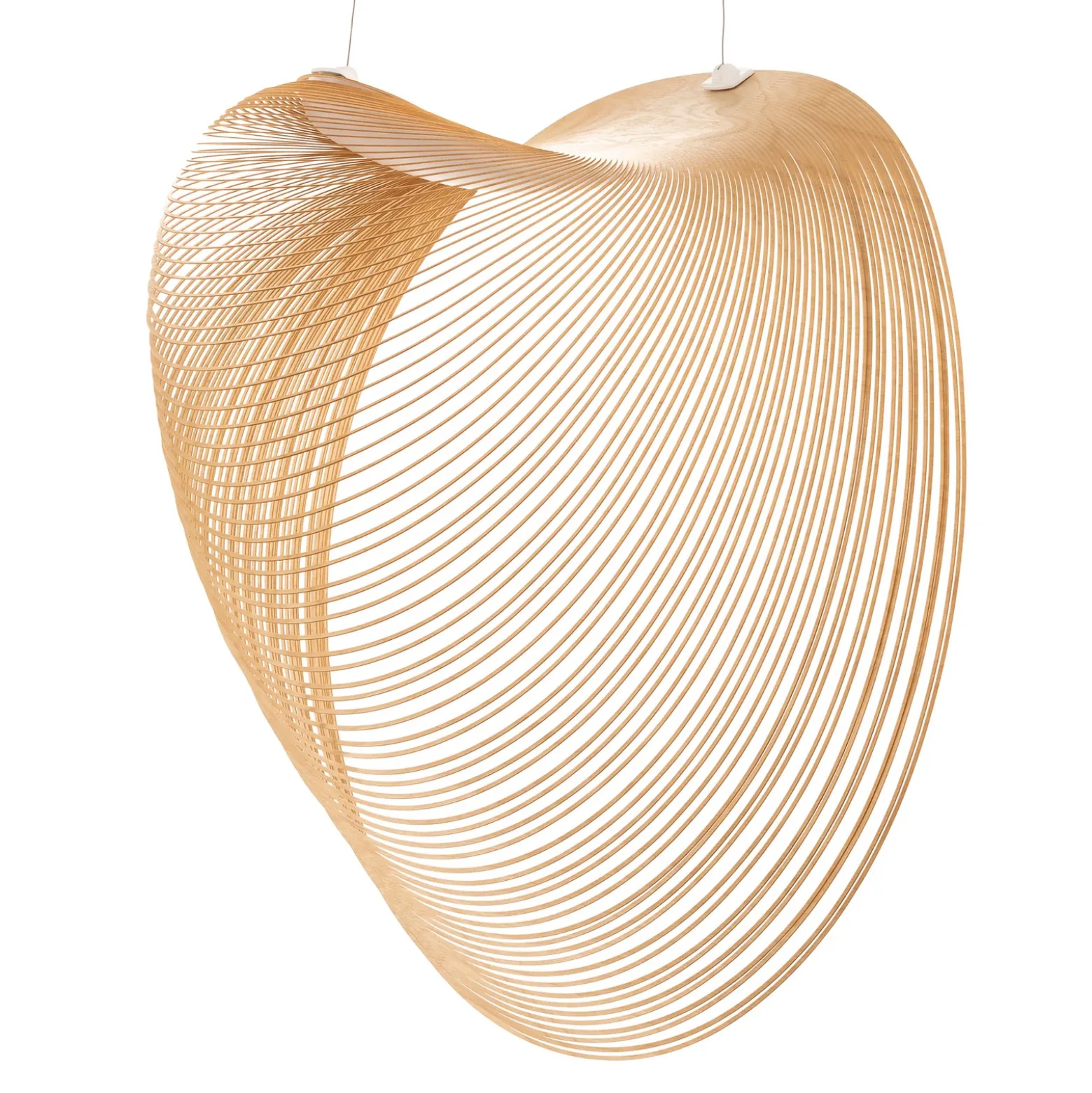 Luceplan Illan Lámpara colgante LED de madera atenuable Ø 60 cm