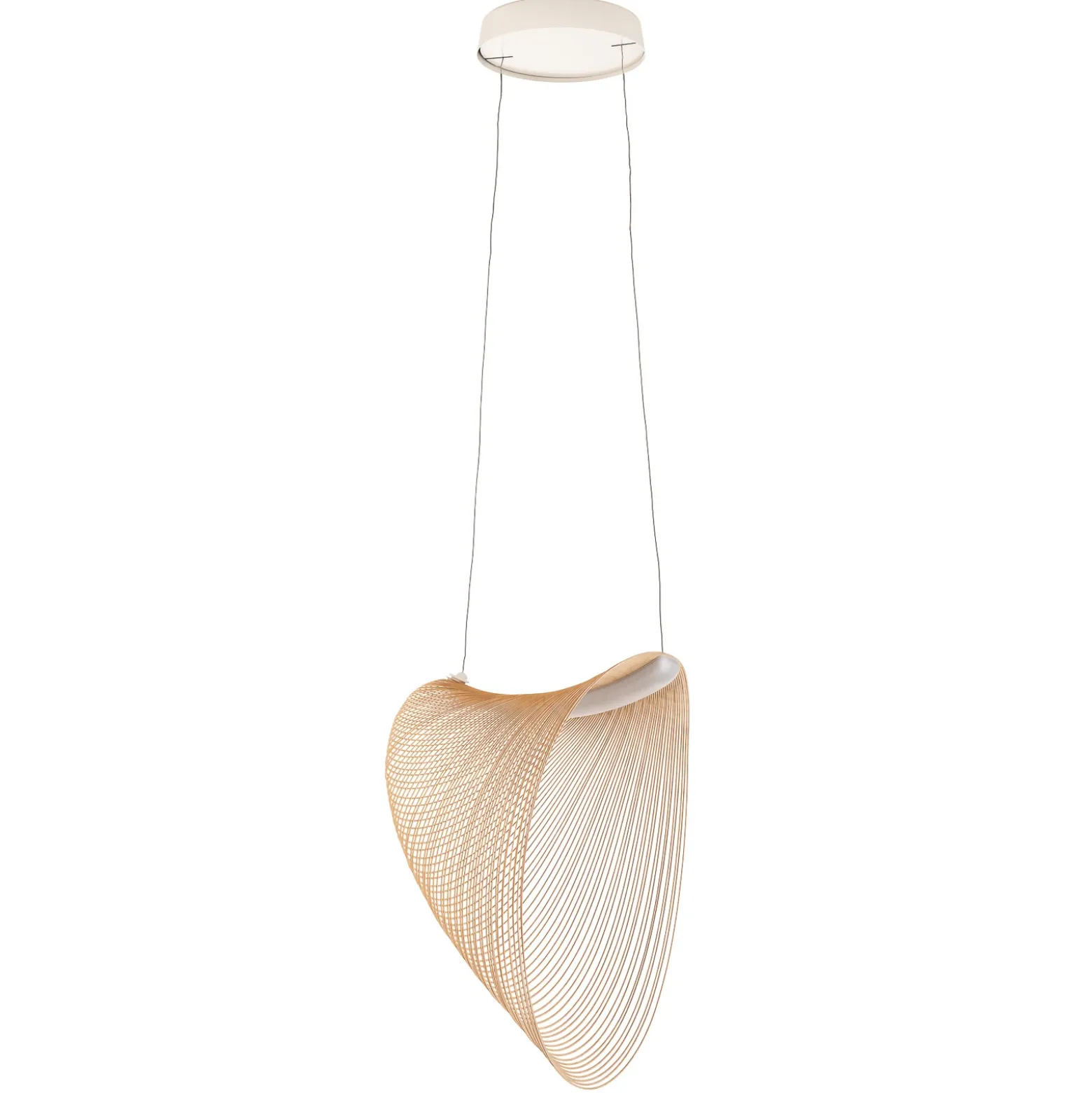 Luceplan Illan Lámpara colgante LED de madera atenuable Ø 60 cm