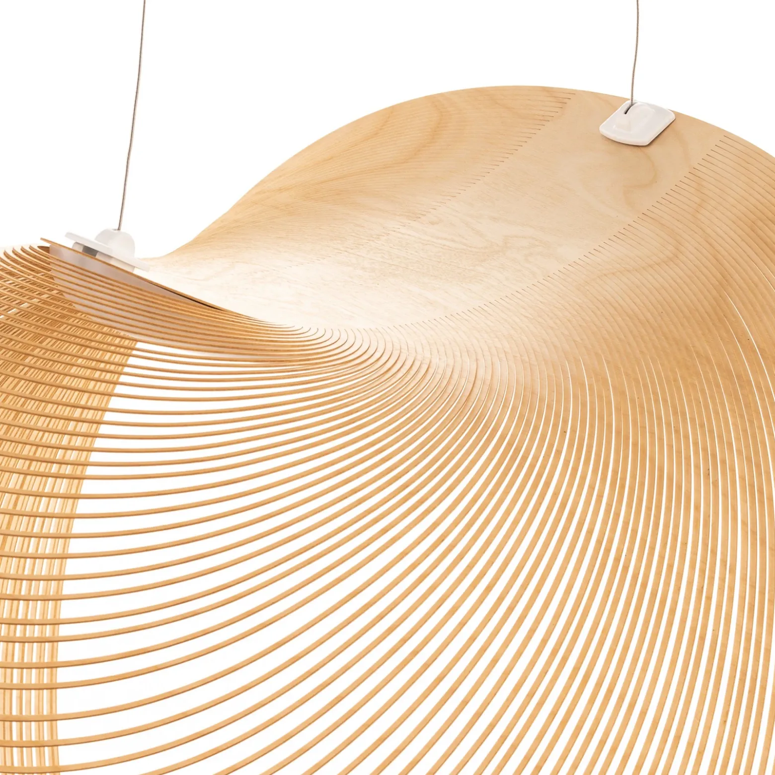 Luceplan Illan Lámpara colgante LED de madera atenuable Ø 60 cm