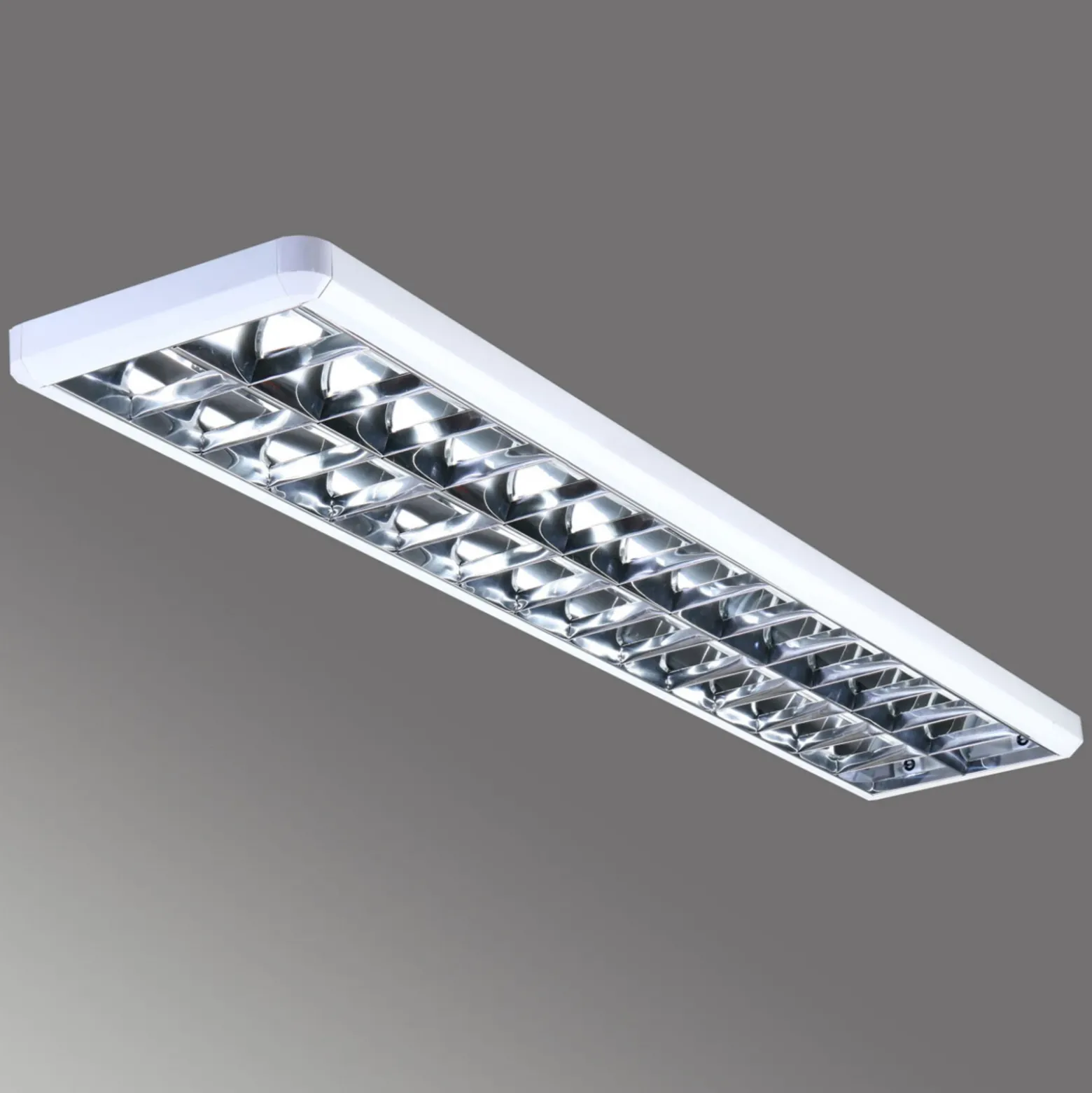 Luminaria con rejilla 432, blanco, largo 154,5 cm