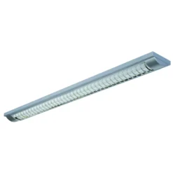 Luminaria LED con rejilla 444 con G13/T8, plata