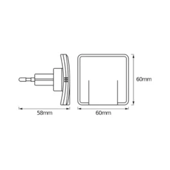 Luz nocturna LED para enchufe LUNETTA SLIM de OSRAM, blanca, indirecta