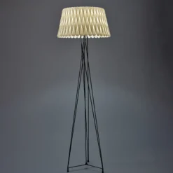 LZF Lola lámpara de pie trípode, negro/marfil