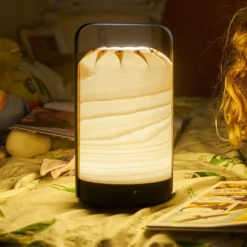 LZF Mini Chou lámpara de mesa LED batería, marfil