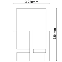 Madita lámpara de mesa LED, altura 32 cm, Natur/lino