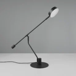 Manduro lámpara de mesa LED, negro, metal, atenuador CCT