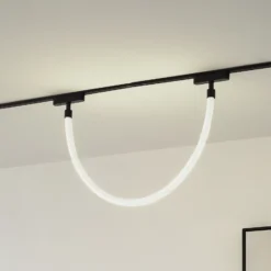 Manguera de luces LED Lindby Lumaro, longitud 100 cm, textil, 48 V