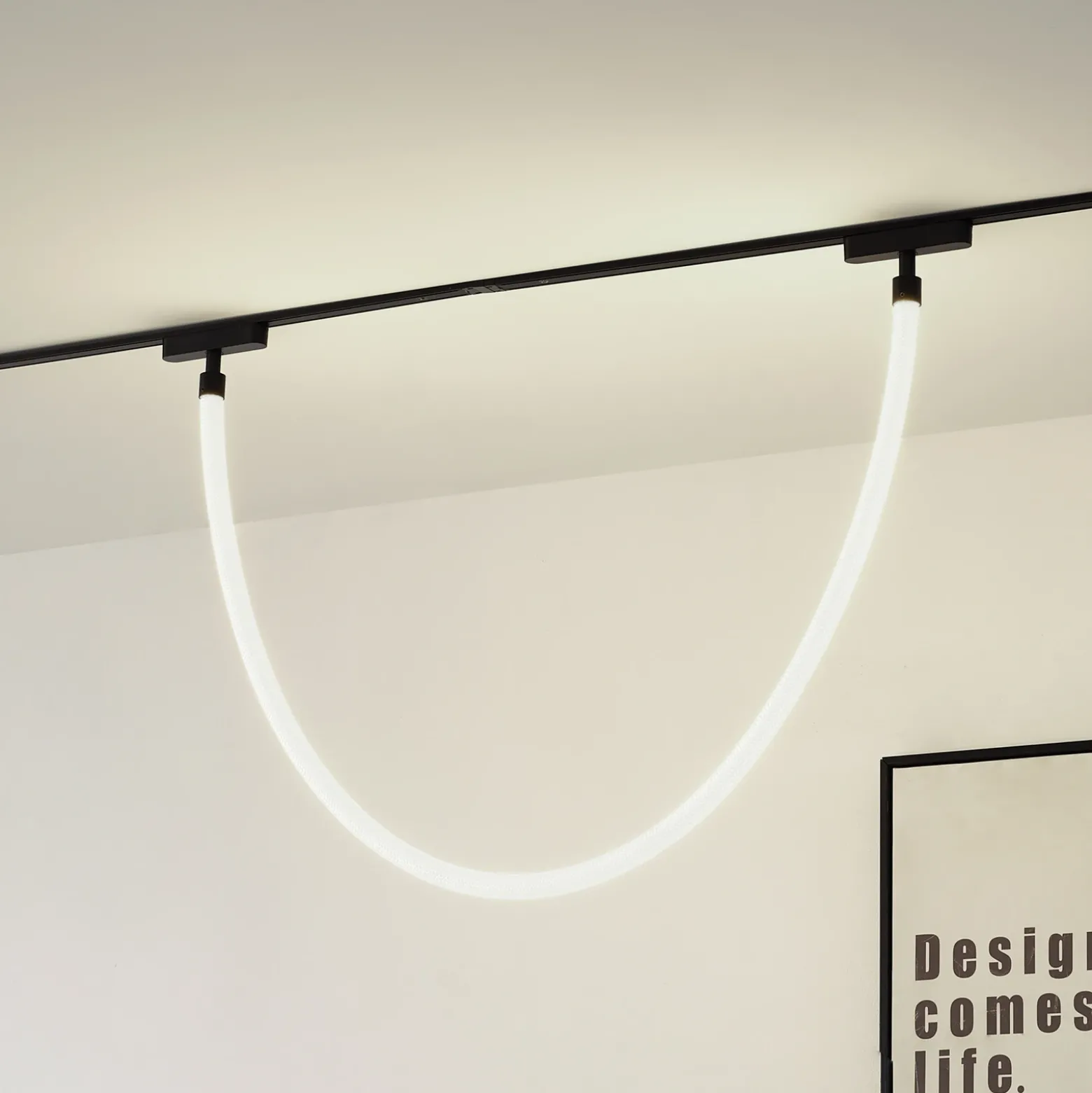 Manguera de luces LED Lindby Lumaro, longitud 150 cm, textil, 48 V