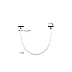 Manguera de luces LED Lindby Lumaro, longitud 150 cm, textil, 48 V