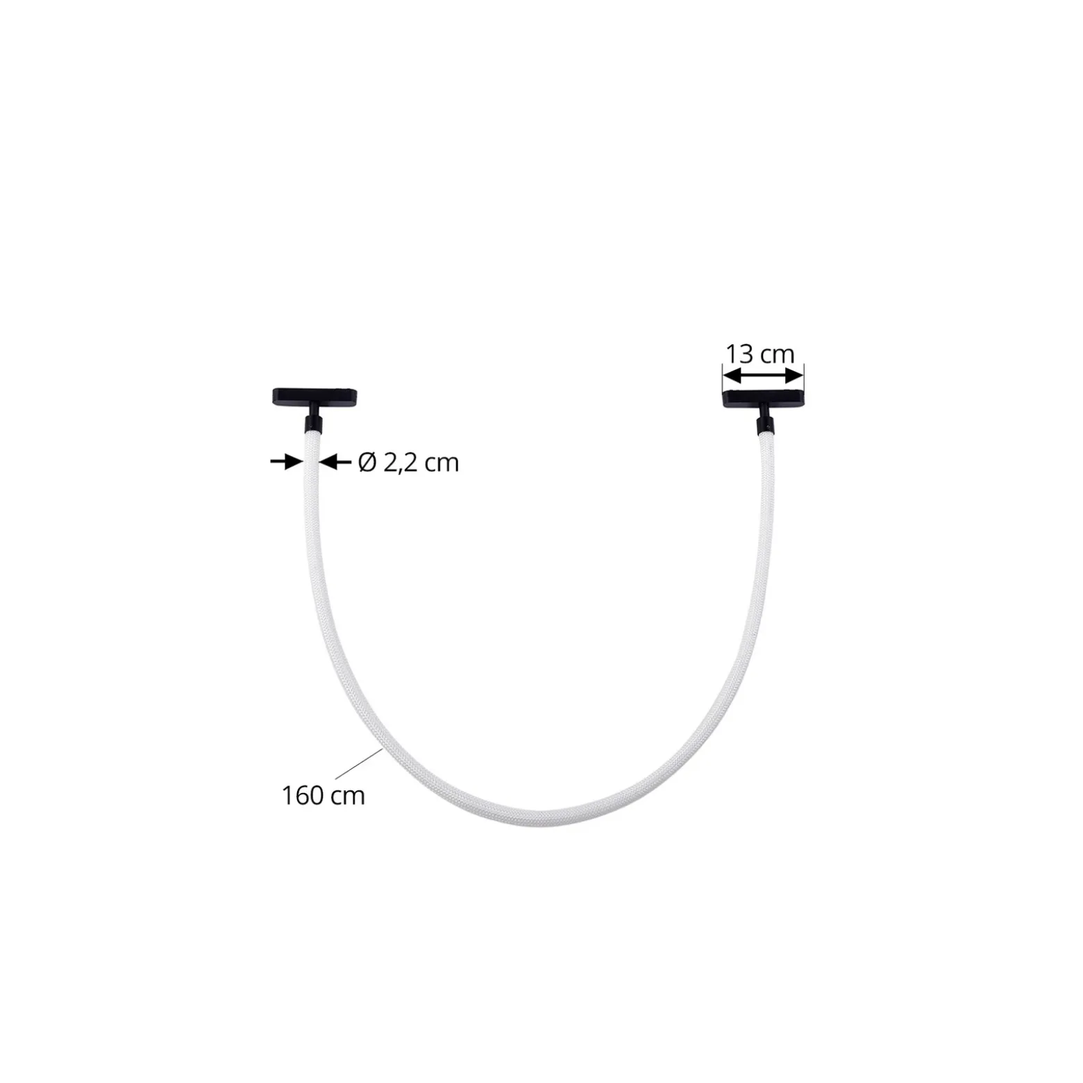 Manguera de luces LED Lindby Lumaro, longitud 150 cm, textil, 48 V