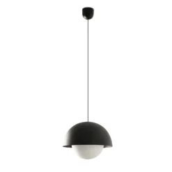 Marisol lámpara colgante LED, negro, acero/vidrio, Ø 30 cm
