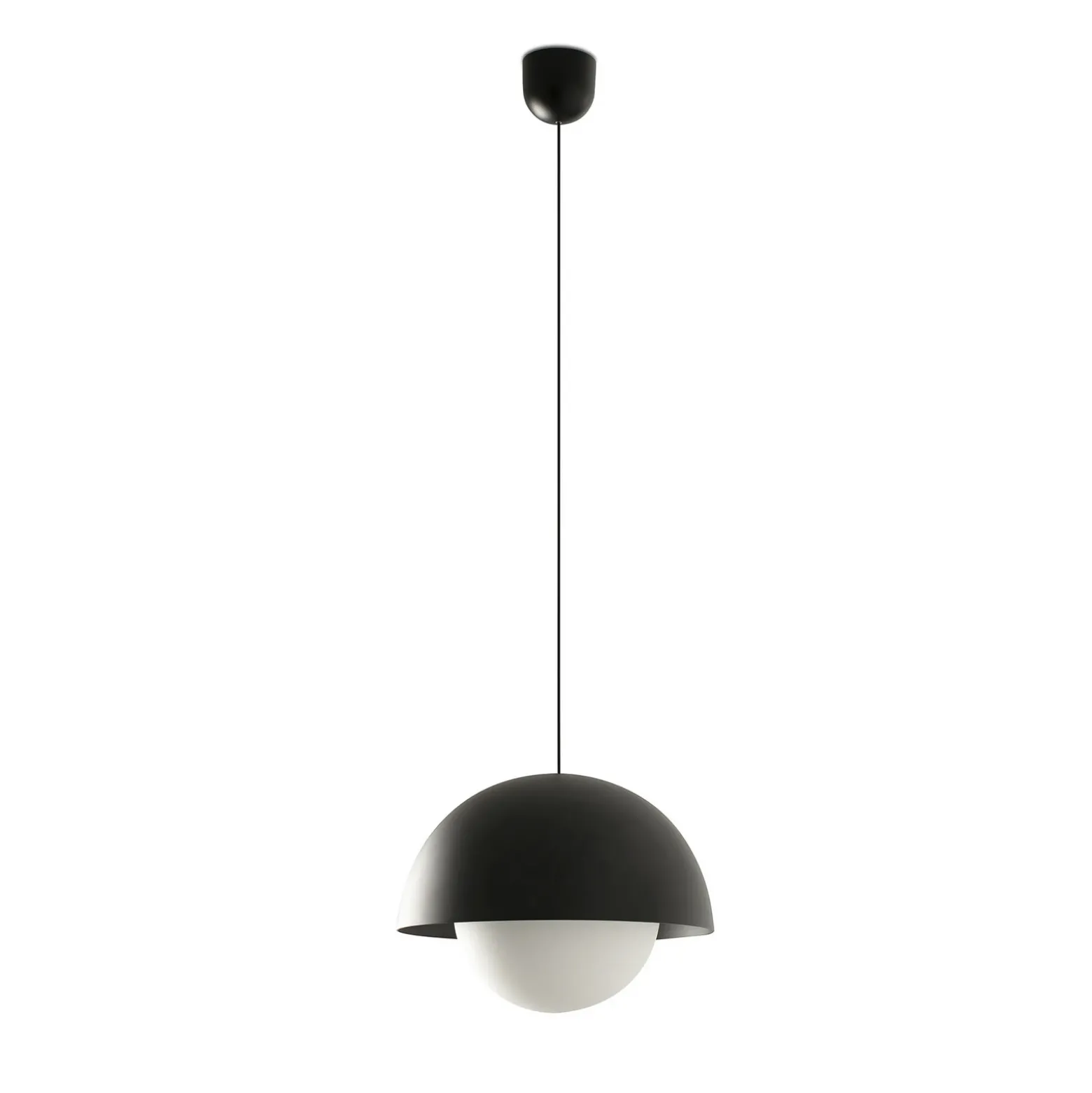 Marisol lámpara colgante LED, negro, acero/vidrio, Ø 30 cm
