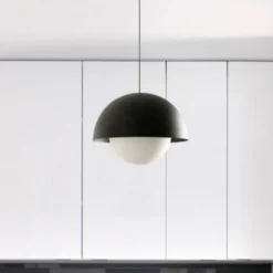 Marisol lámpara colgante LED, negro, acero/vidrio, Ø 30 cm