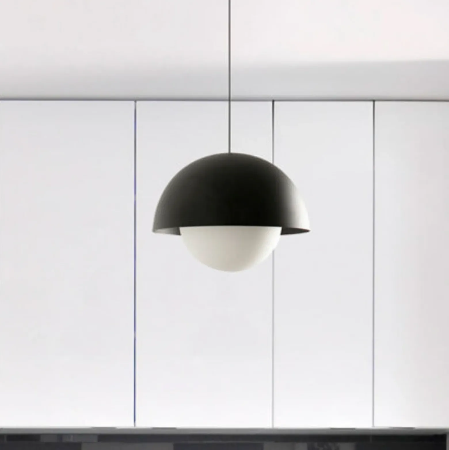 Marisol lámpara colgante LED, negro, acero/vidrio, Ø 30 cm