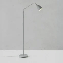 Markslöjd Lámpara de pie LED Patro, gris, metal, atenuable