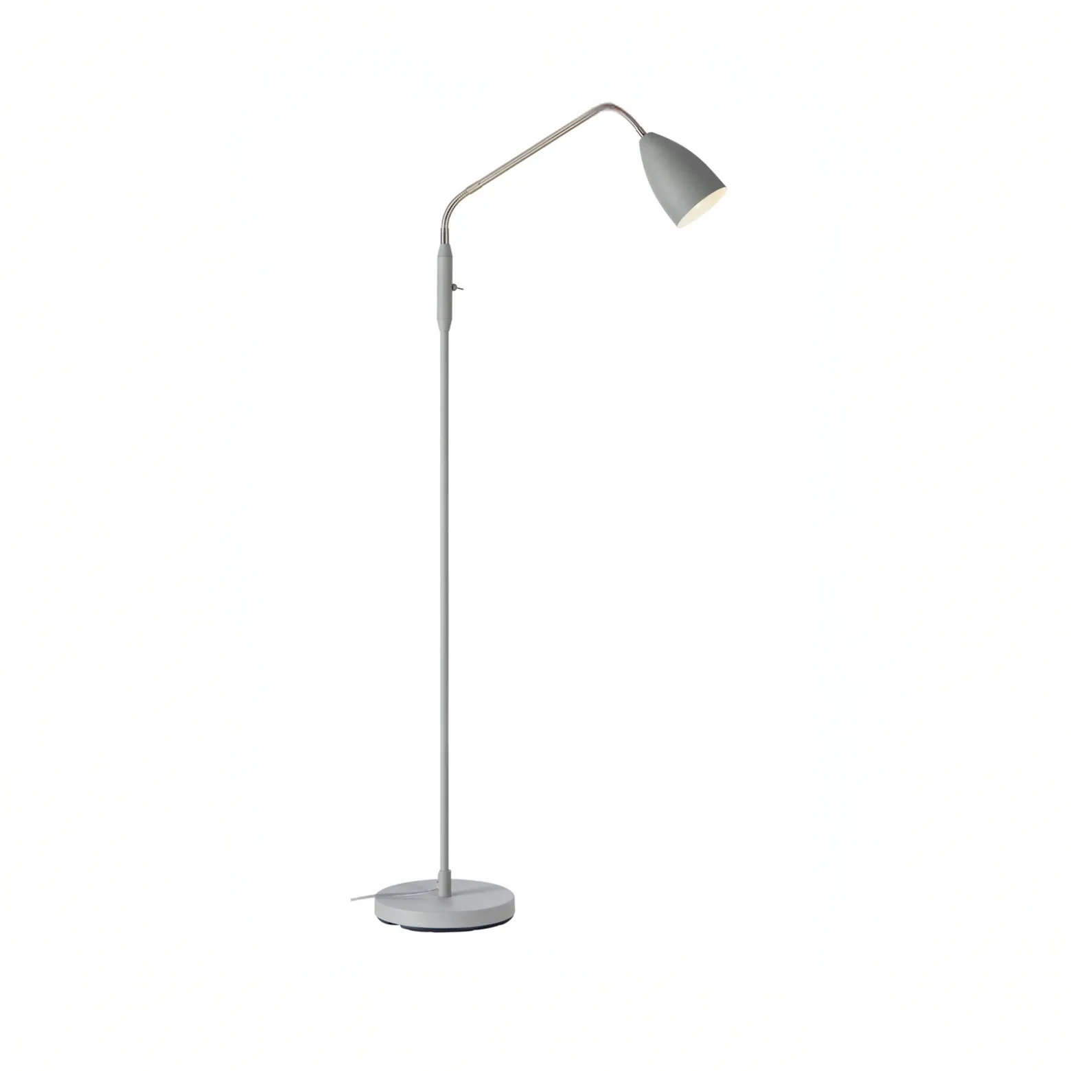 Markslöjd Lámpara de pie LED Patro, gris, metal, atenuable