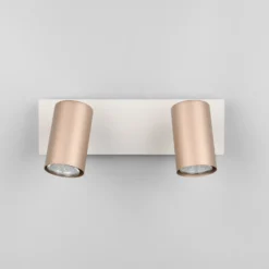 Marley downlight de techo marrón/gris claro 30 x 9 cm 2 luces de metal