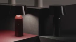 MARSET Bicoca de mesa LED con batería blanco perla