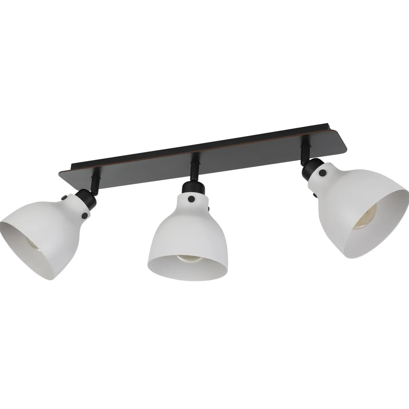 Matlock downlight de techo, longitud 74 cm, gris/negro, 3 luces.