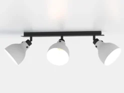 Matlock downlight de techo, longitud 74 cm, gris/negro, 3 luces.