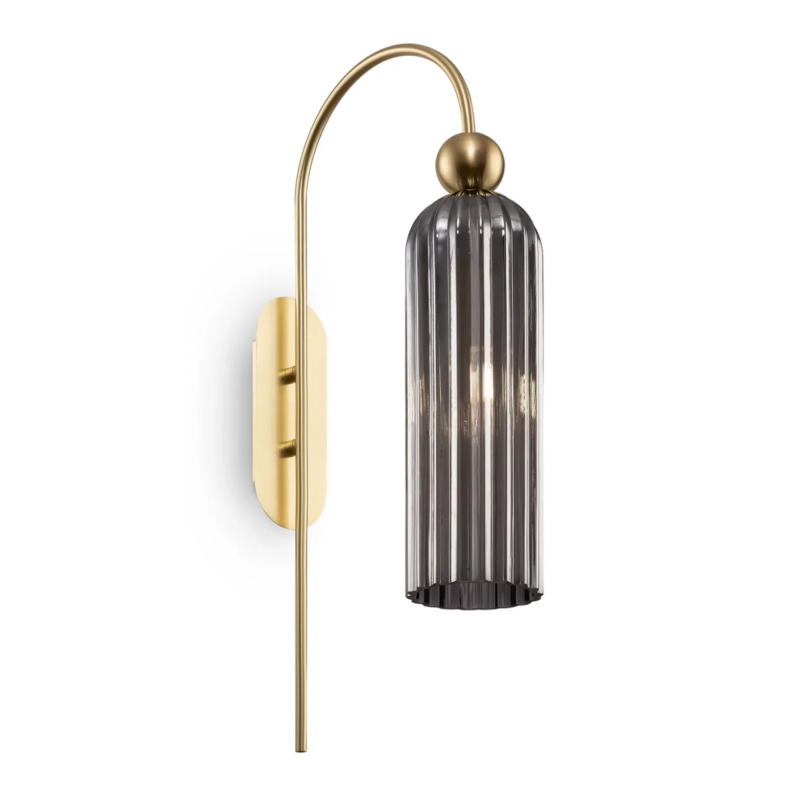 Maytoni Antic aplique, pantalla de vidrio en gris