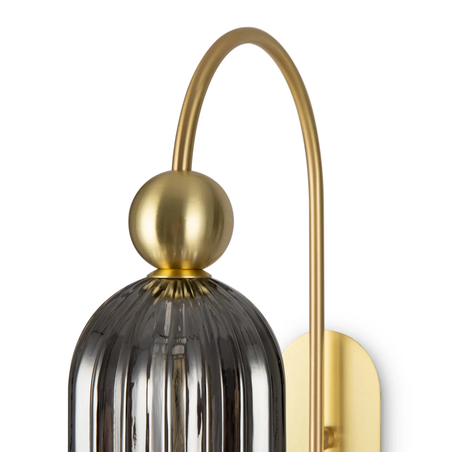 Maytoni Antic aplique, pantalla de vidrio en gris