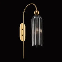 Maytoni Antic aplique, pantalla de vidrio en gris