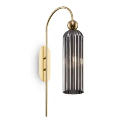 Maytoni Antic aplique, pantalla de vidrio en gris