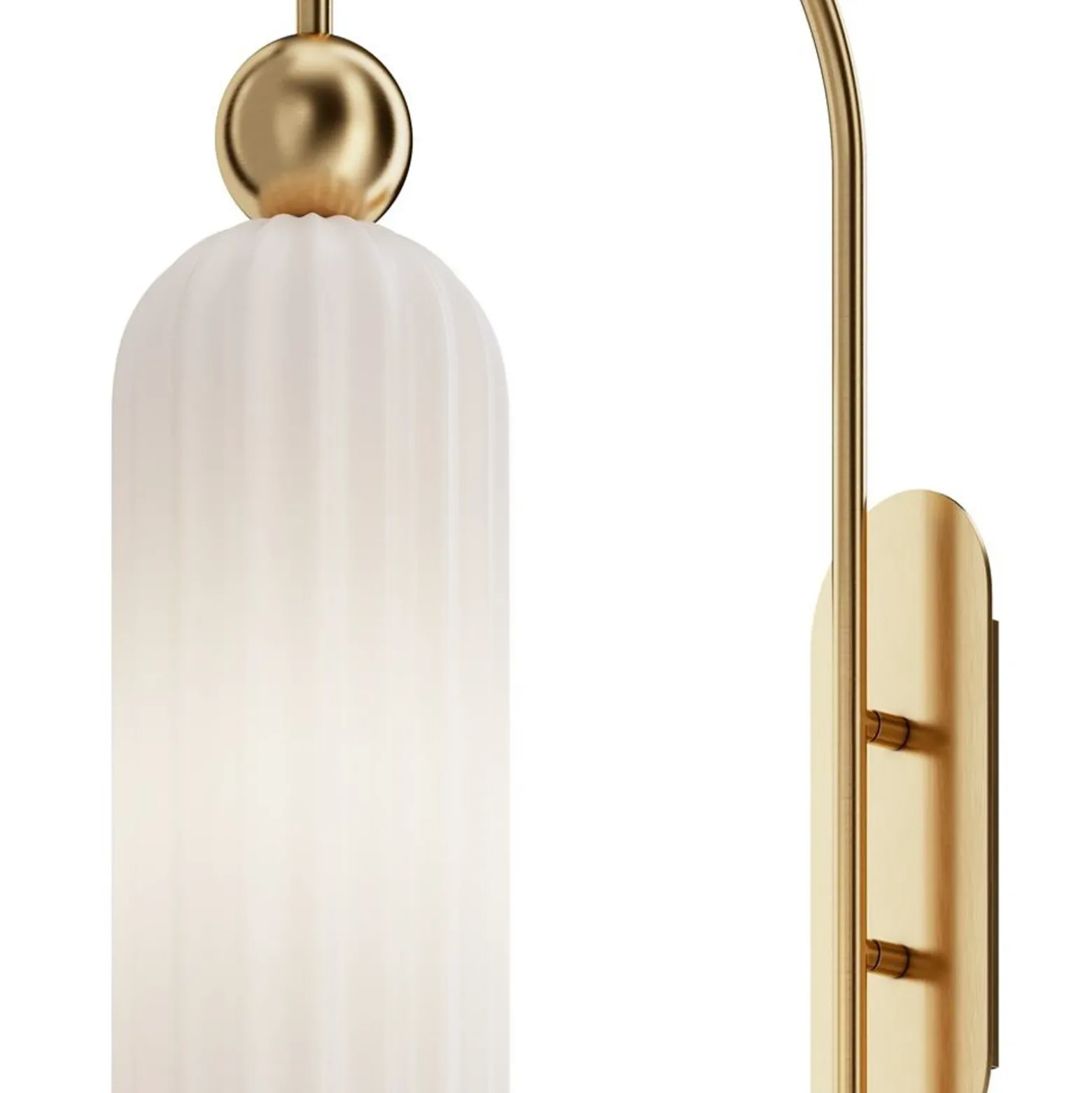 Maytoni Antic aplique, pantalla de vidrio blanco