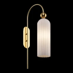 Maytoni Antic aplique, pantalla de vidrio blanco
