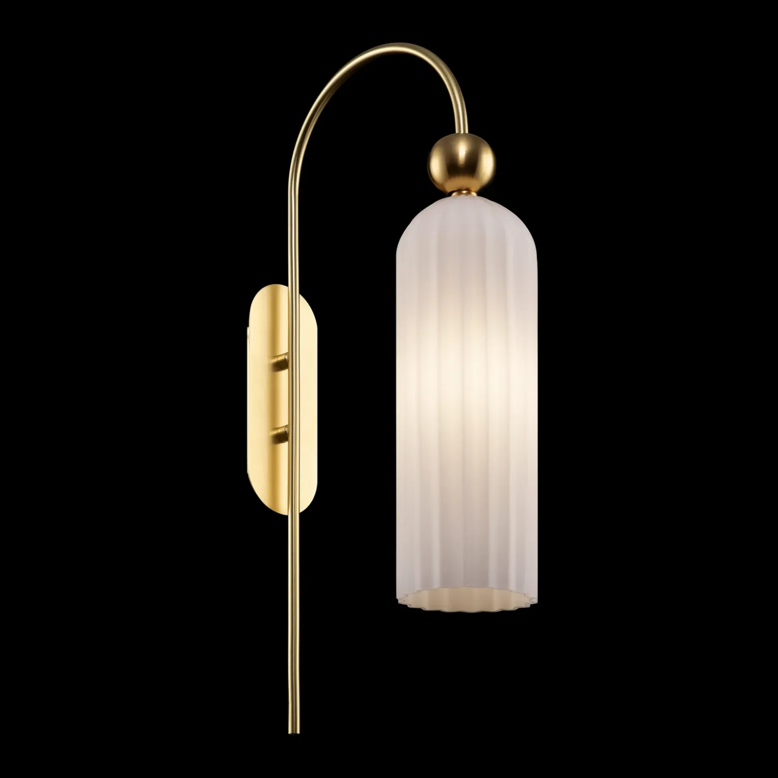 Maytoni Antic aplique, pantalla de vidrio blanco
