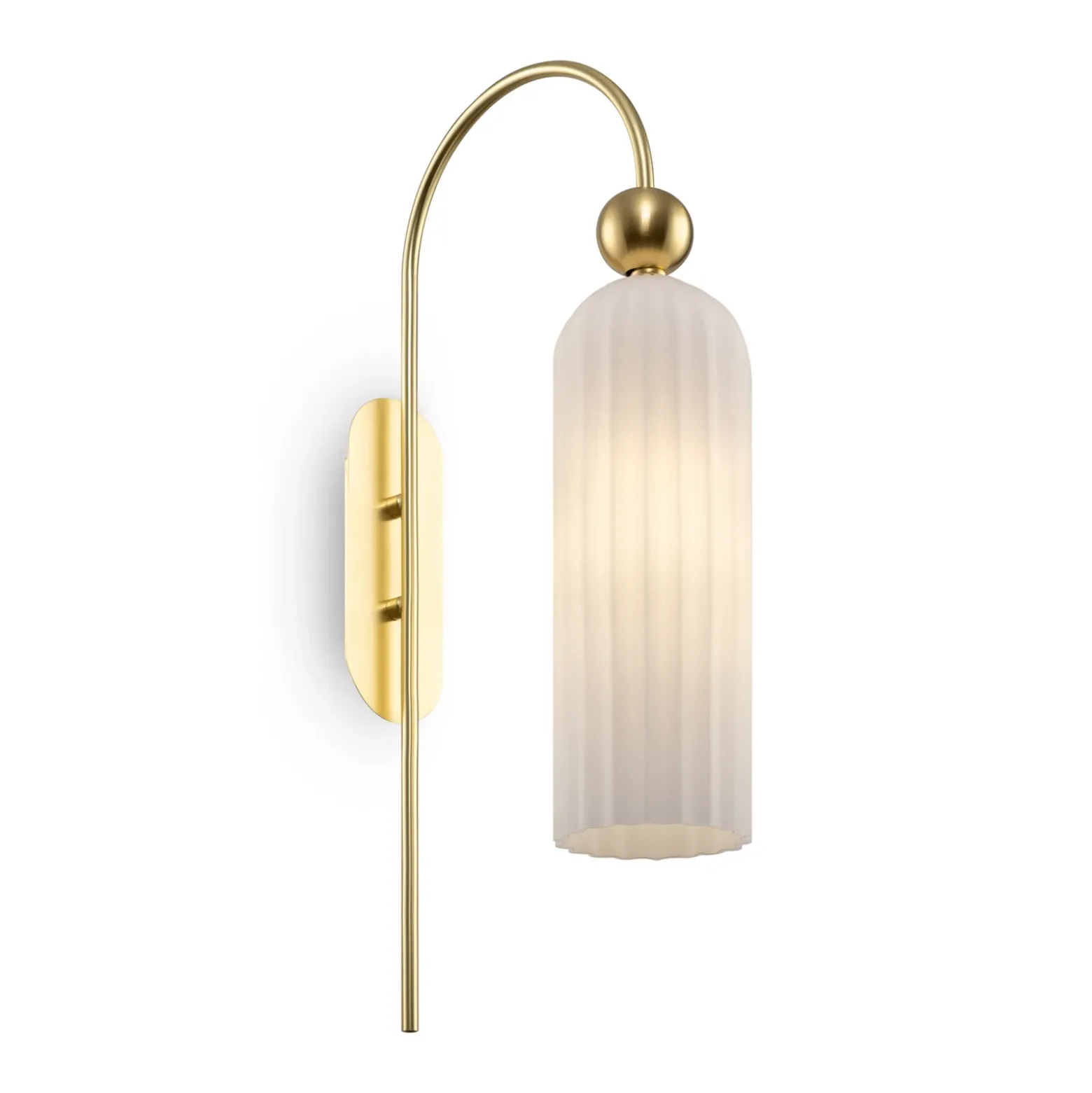 Maytoni Antic aplique, pantalla de vidrio blanco