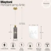 Maytoni Antic colgante, pantalla de vidrio en gris