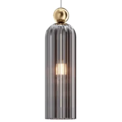 Maytoni Antic colgante, pantalla de vidrio en gris