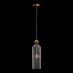 Maytoni Antic colgante, pantalla de vidrio en gris