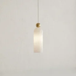 Maytoni Antic colgante, pantalla de vidrio blanco