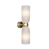 Maytoni aplique de pared Antic, 2 luces, dorado/blanco, cristal