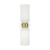 Maytoni aplique de pared Antic, 2 luces, dorado/blanco, cristal