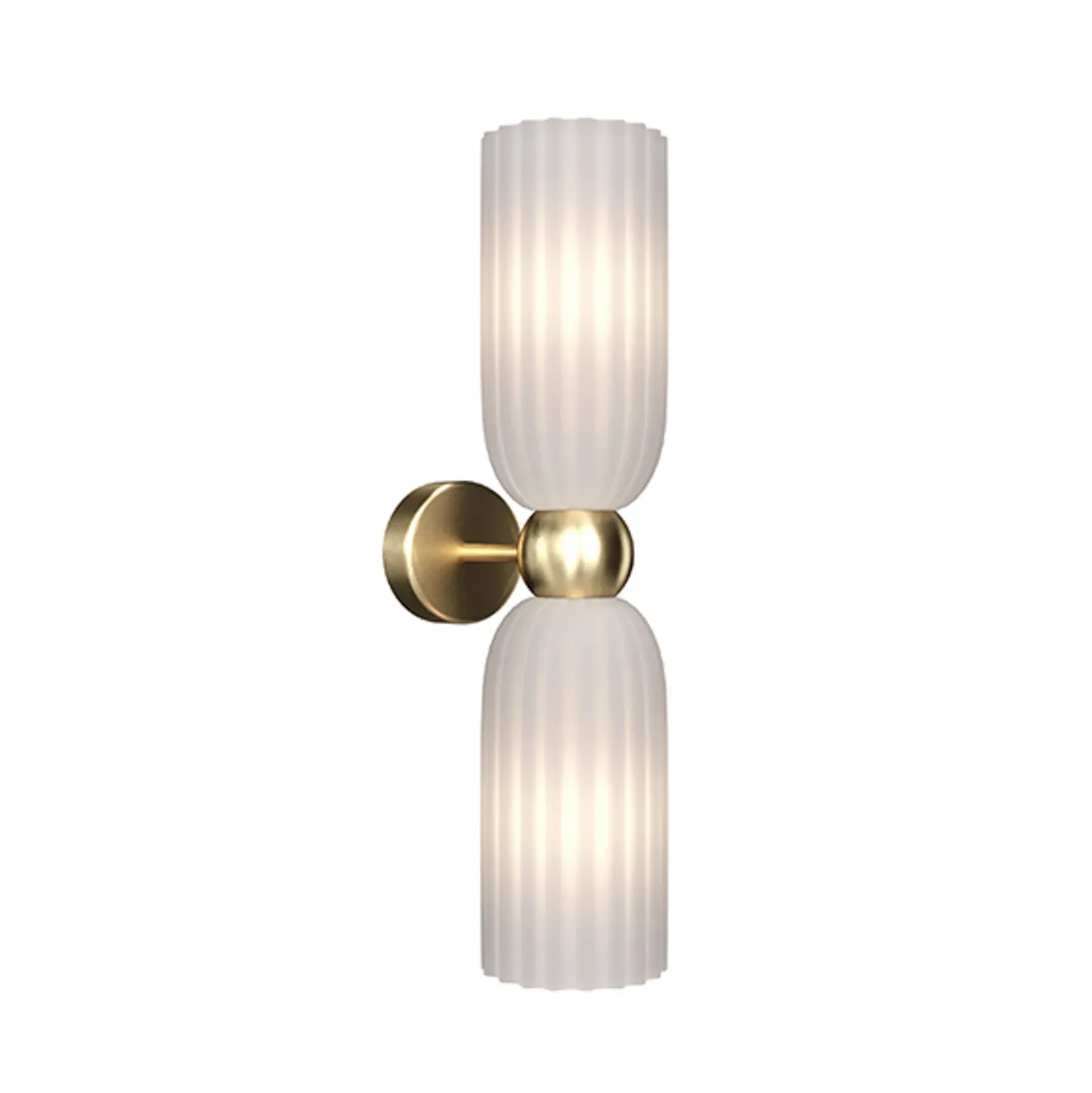 Maytoni aplique de pared Antic, 2 luces, dorado/blanco, cristal