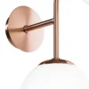 Maytoni aplique de pared Erich, latón rosado, vidrio/metal, 2 luces