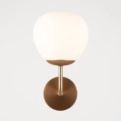 Maytoni aplique de pared Erich, latón rosado, vidrio/metal, 1 luz