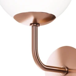 Maytoni aplique de pared Erich, latón rosado, vidrio/metal, 1 luz