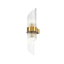Maytoni Aplique de pared Frame, 2 luces, altura 46 cm, dorado/claro