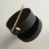 Maytoni aplique de pared LED Nuance, negro / dorado, Ø 10 cm