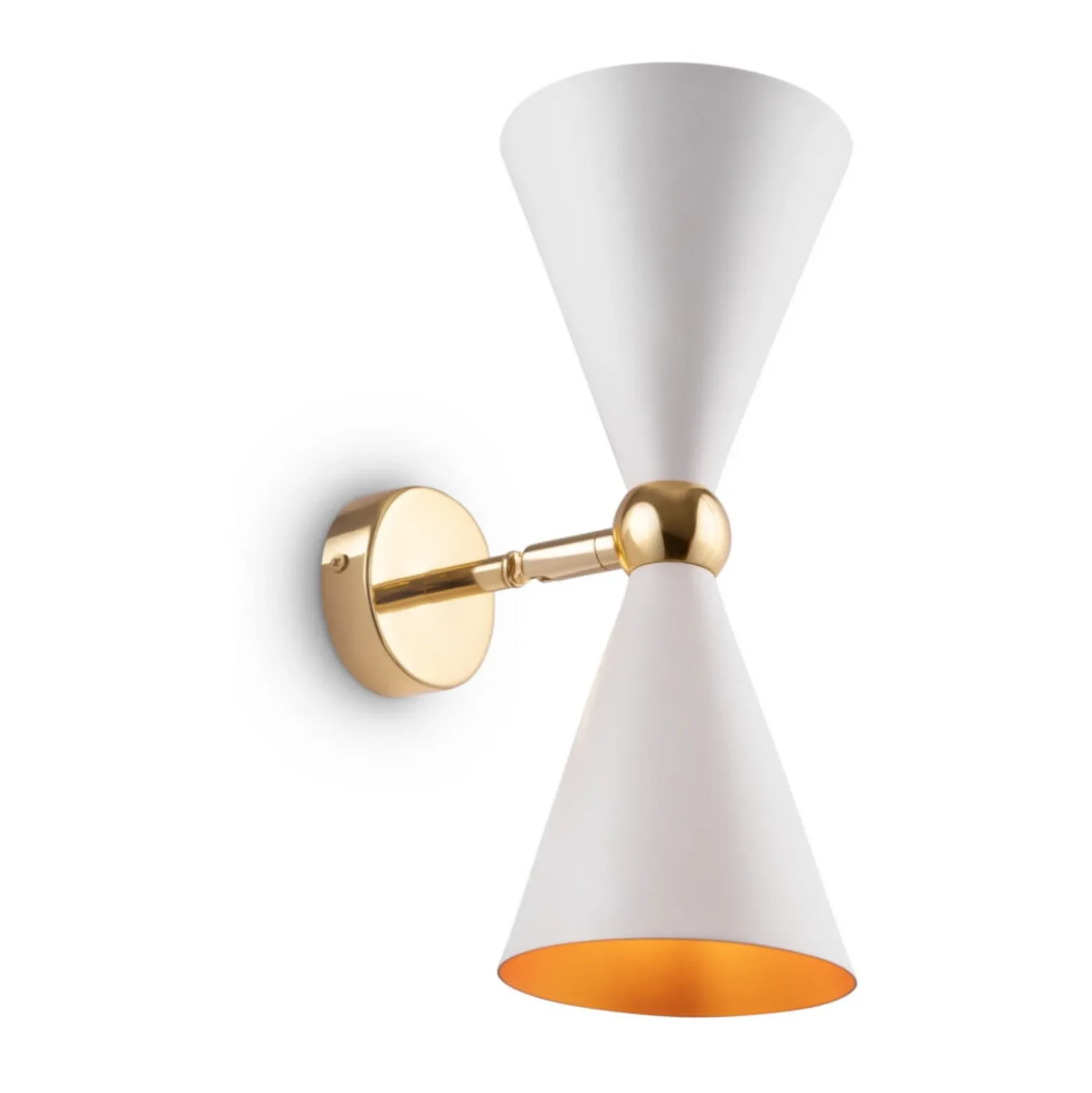 Maytoni aplique de pared Vesper, blanco/oro, 2 luces, metal