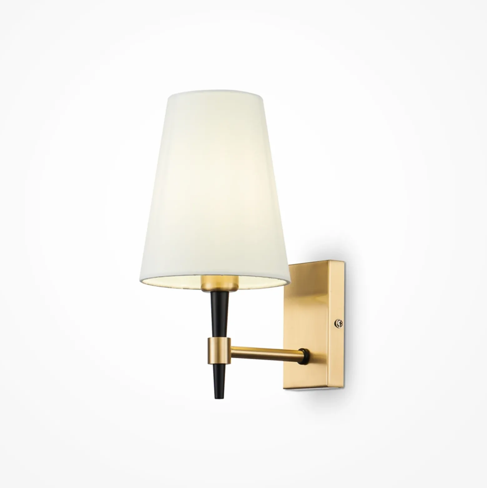 Maytoni aplique de pared Zaragoza, color oro/blanco, textil